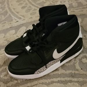 Air Jordan Legacy 312 Black White Cement Sneakers